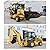 Heavy Duty Backhoe Loader Compact Wheel Type, Mini Loader Backhoe with Hydraulic Front Bucket and Rear Excavator Arm for Construction, Mining, Trenching and Earth Moving