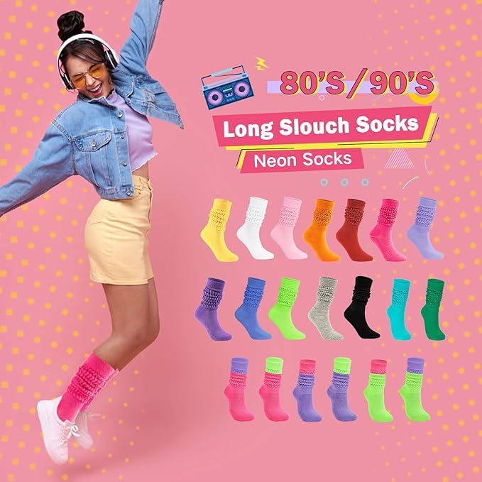 Image of American Trends Winter Knee High Slouch Socks for Women Soft Extra Long Scrunch Sock Slouch Boot Socks