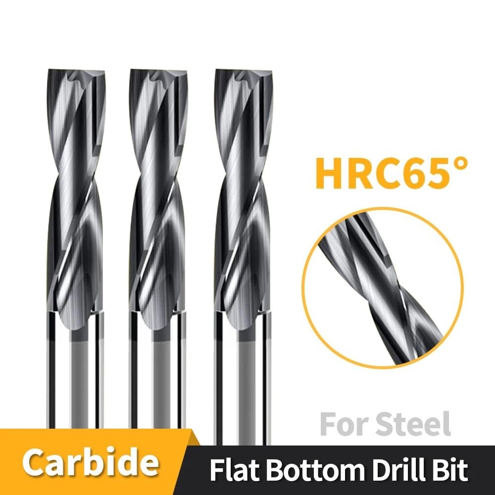 1 pz Punta piatta con fondo in acciaio al tungsteno 180 Utensile for foratura CNC Foratura di superfici inclinate Realizzazione fori in carburo solido rivestito for ferro metallico(6.85xD6.8x30x60)
