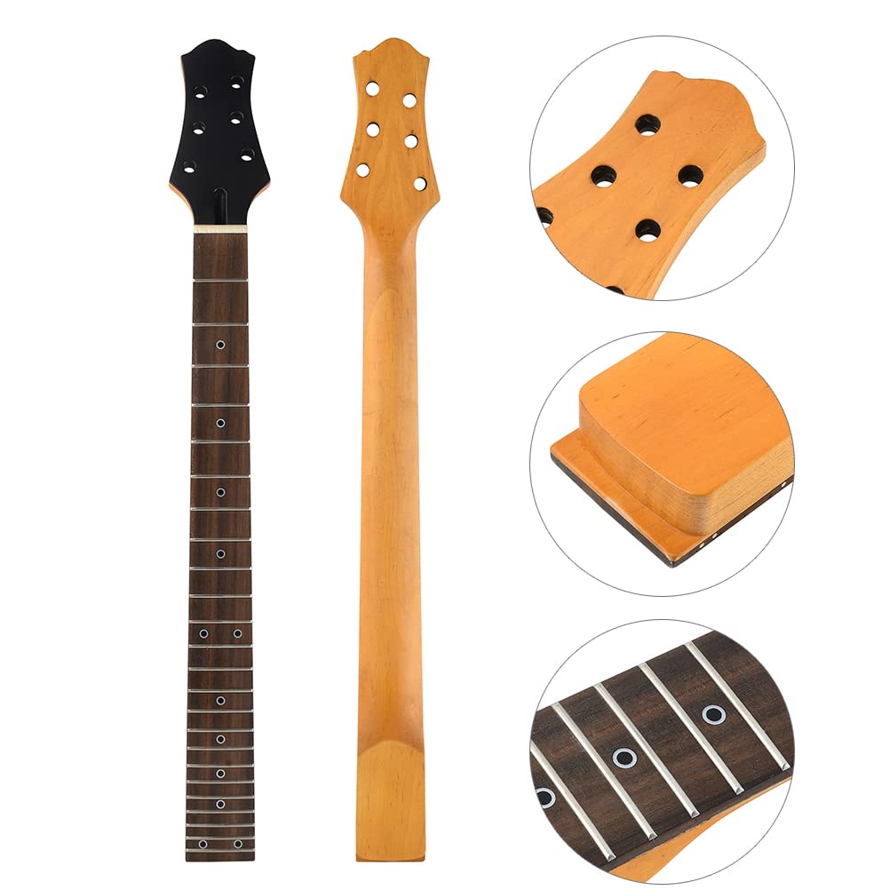 BTSEURY 24 tasti 65,6 cm manico in acero palissandro tastiera chitarra collo LP sostituzione