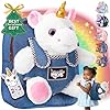 Naturally KIDS – Juguetes de unicornio para niños y niñas de 2 a 3 años, regalos de cumpleaños, mochila de unicornio para niños pequeños