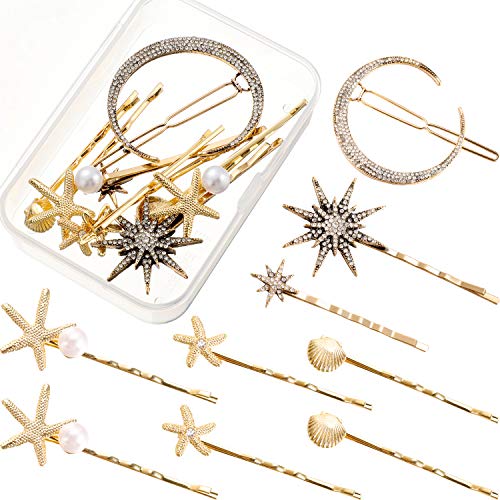 9 Pieces Bobby Hair Pins Hair Clips Hair Barrettes Hair Accessories with Storage Box for Women and Girls