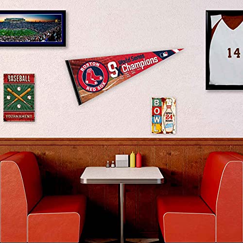 Pennant Red Sox 9 Time Champions drapeau Boston baseball US
