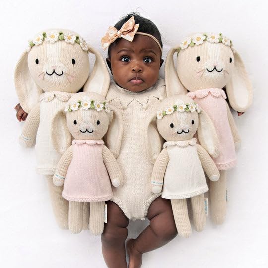 Miniatura 7 de cuddle + kind Hannah The Bunny Blush - Muñeca tejida a mano regular de 20 pulgadas, 1 muñeca  10 comidas, comercio justo, calidad reliquia, hecha a