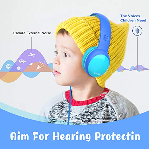 Image of Kids Headphones with Limited Volume, Cat Ear Toddler Headphones, Wired Headphone Over Ear for Boys and Girls,Stereo Sound Foldable 3.5mm Headset for Children