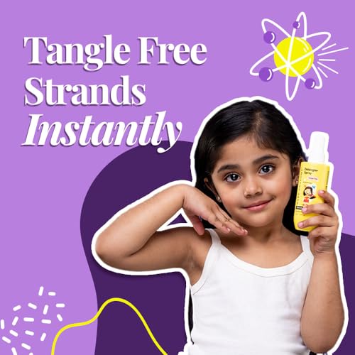 Image of Bare Anatomy Junior Gentle Cleansing Shampoo For Kids | Tear-Free | Helps To Control Dandruff For 5-12 Years 250ml + Junior Detangler Hair Spray | For 3+ Year Old Kids | Strengthens & Detangles 150mL