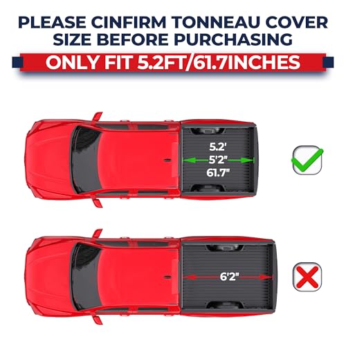 Image of MOSTPLUS 6FT Roll-Up Soft Vinyl Truck Bed Tonneau Cover Compatible with 2016-2023 Toyota Tacoma Standard Short Model On Top Fleetside Cargo Bed 72Inch