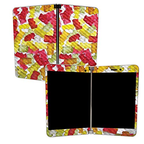 Image of MightySkins Carbon Fiber Skin for Microsoft Surface Duo - Gummy Bears | Protective, Durable Textured Carbon Fiber Finish | Easy to Apply, Remove, and Change Styles | Made in The USA
