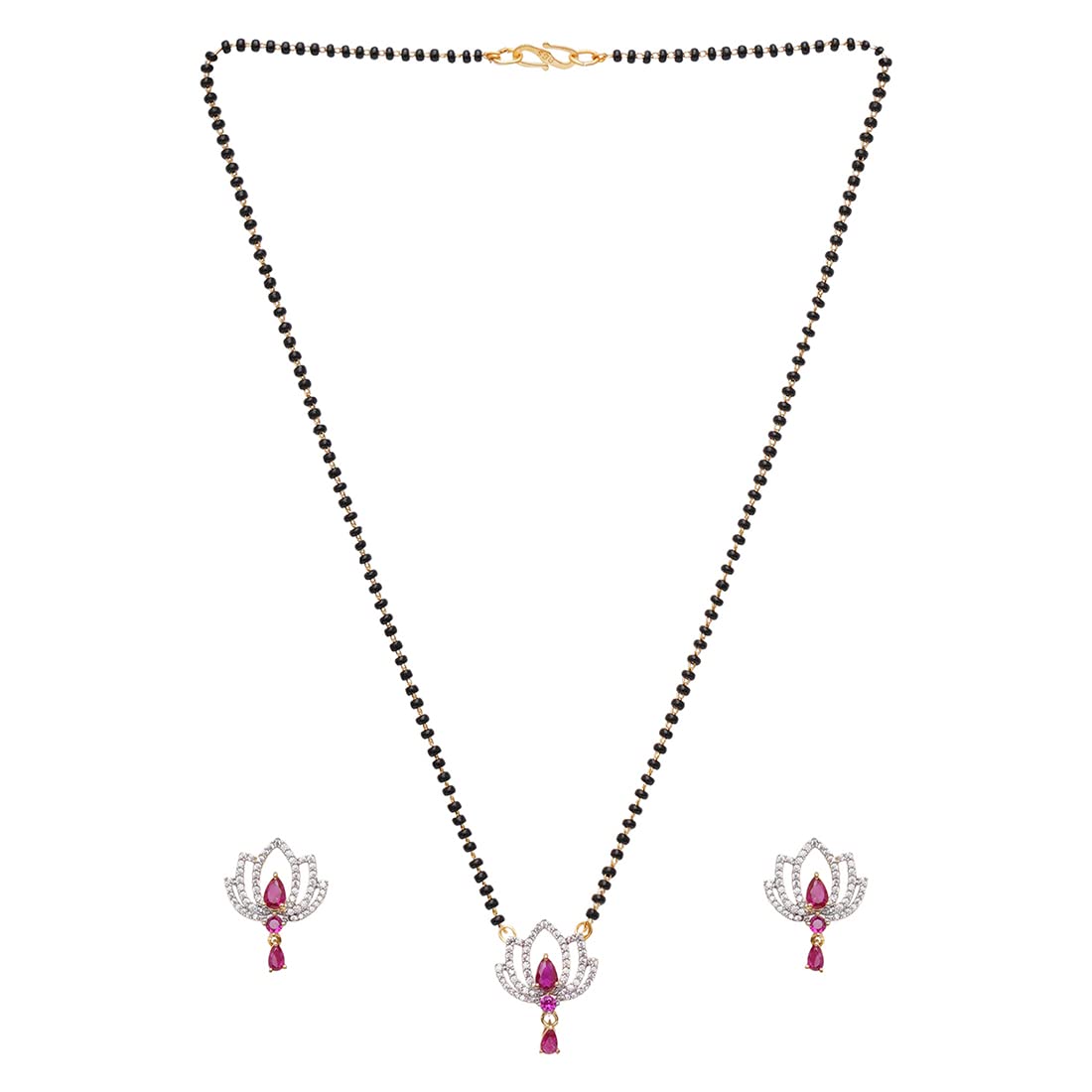 VOYLLA Sparkling Essentials Floral Motifs Zircons Mangalsutra Set (B0BPSCX6WT) Amazon Price History, Amazon Price Tracker