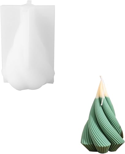 Miniatura 8 de Boowan Nicole Moldes de silicona de vela espiral del árbol de Navidad para la fabricación de velas suministros para la decoración del hogar (LZ0611)