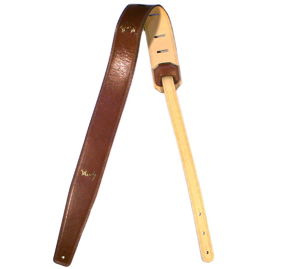 Amazon | [Moody Leather] Leather Backed Guitar Strap [Standard