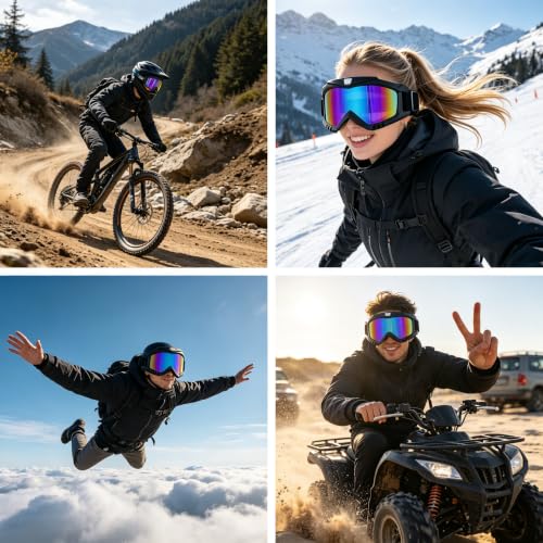 Image of Motorcycle Face Mask Full Face,Dirt Bike Goggles Motocross, ATV, Offroad, Riding Racing Goggles for Men Women