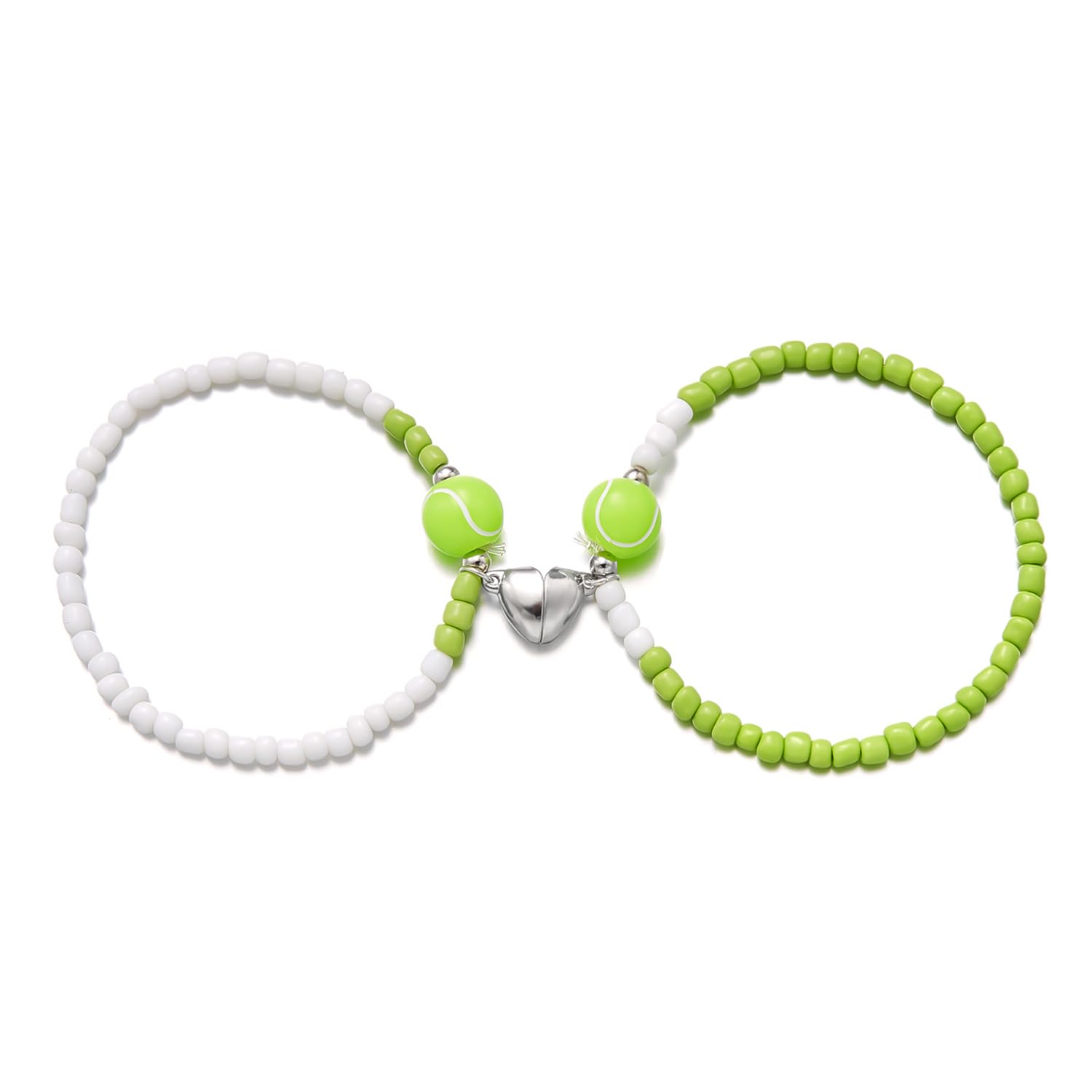 XAM Couple Bracelet Basketball Tennis Rice Bead Braided Sports Adjustable BFF Bracelet-Tennis