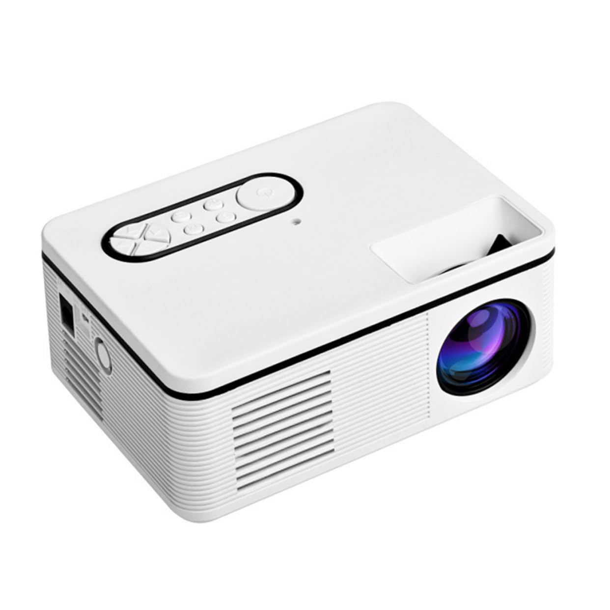 DOITOOL proiettore domestico proiettore led e usb e tascabile e portatile projector proietore e casa e mobile i portatili pvc bianca