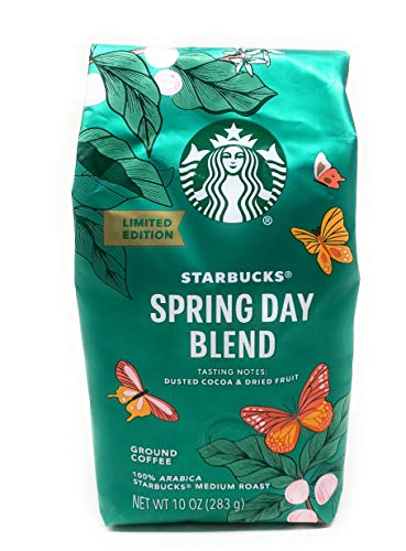Starbucks Coffee Company Spring Day Blend Medium Roast Ground Coffee Limited Edition - 10oz - dusted cocoa & dried fruit flavoring