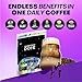 Everyday Dose Bold Medium Roast Mushroom Coffee 90mg Caffeine per serving with Grass-Fed Collagen, Chaga, Lions Mane & L-Theanine for Better Focus, Energy, Digestion, Skin, and Immunity 30 Servings