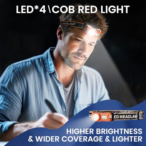 Linterna frontal recargable LED 600 lúmenes impermeable con sensor de movimiento 2