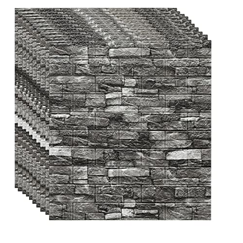 WENNEW 10pcs 3D Papel de Pared de Ladrillo Moderno Impermeable Cover