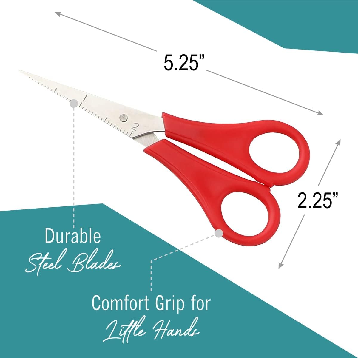Kids Scissors 36 Count Pointed Kids Scissors with Stainless Steel Ruled Blade Right and Left Handed Scissors, Variety Colors Scissors for School Kids, Kid Scissors, Craft Scissors, School Scissors