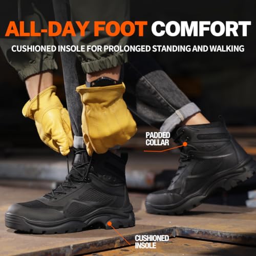 Image of Steel Toe Boots for Men Work Indestructible Safety Boots