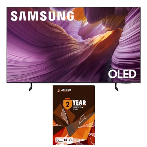 Image of SAMSUNG QN55S85FAFXZA 55 Inch OLED HDR 4K Smart TV with Q-Symphony Pro and 2 Year Amber Protection Plan (2025)