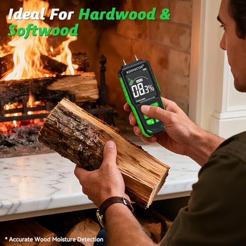 image for RDINSCOS Rechargeable Moisture Meter for Wood, Walls & Hardwood – Ac
