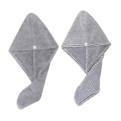 VALICLUD 2pièces Bonnet de Séchage pour Cheveux Fibre Bambou Serviette pour Cheveux Enrouleur de Serviette
