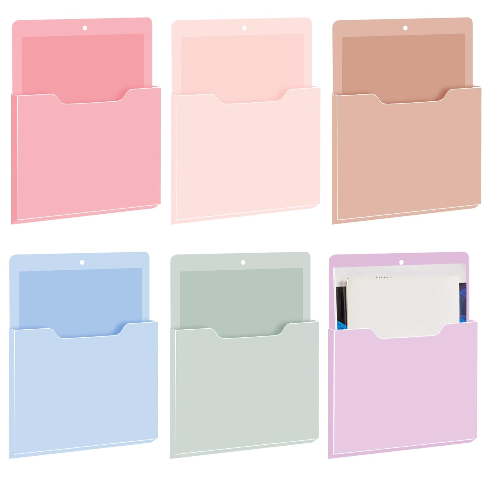Amazon.com : Fuutreo 6 Pcs Magnetic Wall File Organizer Magnetic
