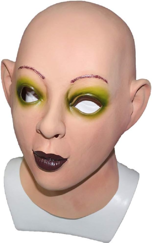 Latex Female Face Mask Halloween Fancy Dress Costume Woman Mask Character Delux Party Mask Male Dress Up