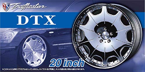 Aoshima 54260 Tuned Parts 62 1/24 Trafficstar DTX 20 inch Tire & Wheel Set
