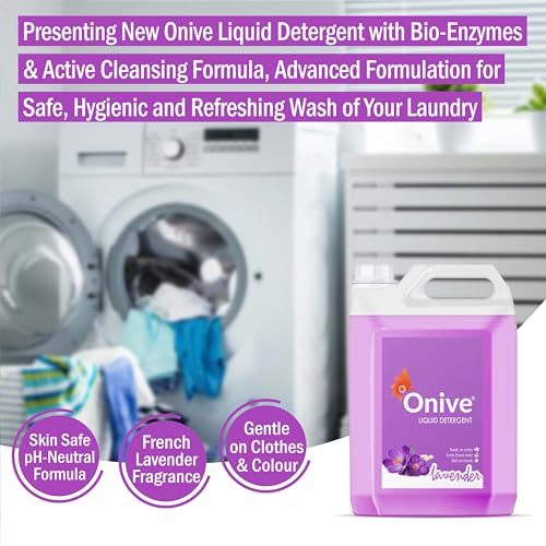 Image of Liquid Detergent 5 Litre, For Top Load and Front Load, With French Lavender Fragrance, Detergent Liquid for Washing Machine - 5 Ltr