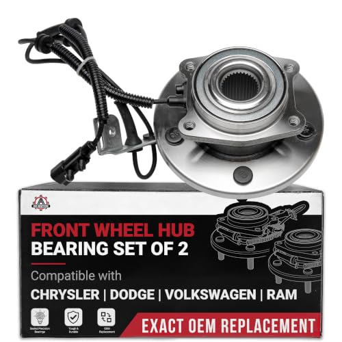 Image of Front Wheel Bearing and Hub Assembly Set of 2 - Compatible with Chrysler, Dodge, Ram & More - Town Country, Grand Caravan, C /V, Routan - Rear Wheel Bearing - Replaces 513273, ‚Ae513273, 930-617