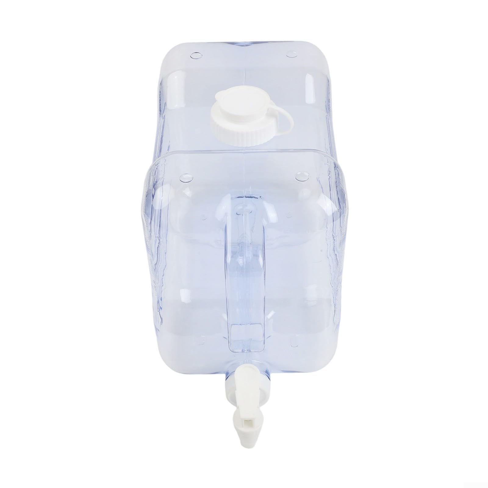 Kühlschrank Wasserspender mit Hahn, Durchsichtiger Kunststoff Getränkespender 3-7.5L, Platzsparender Wasserbehälter für Küche, Einfacher Transport und Befüllung, Blau(7.5L)