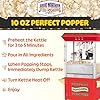Great Northern Popcorn Company 5995 10 oz. Perfect Popper Popcorn Machine with Cart - Red (5995 GNP Red 10oz. Full)