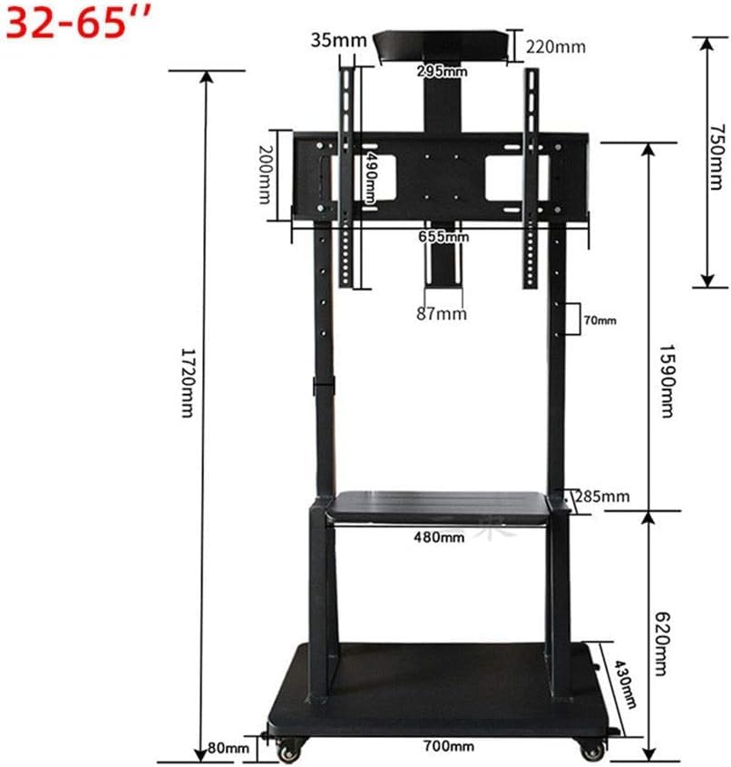 Soporte móvil para TV con base de hierro para inclinación y giro miniatura 4