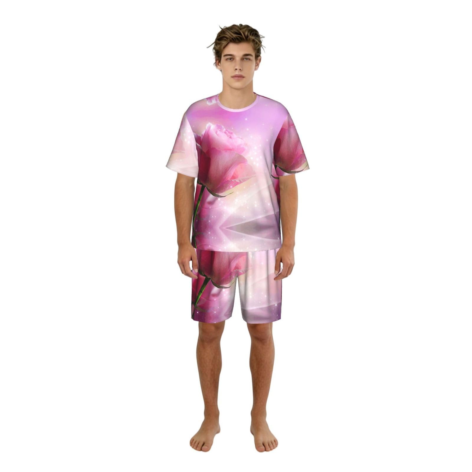 Pyjama pour hommes imprimé rose pour ne plus souffrir de la chaleur - 8