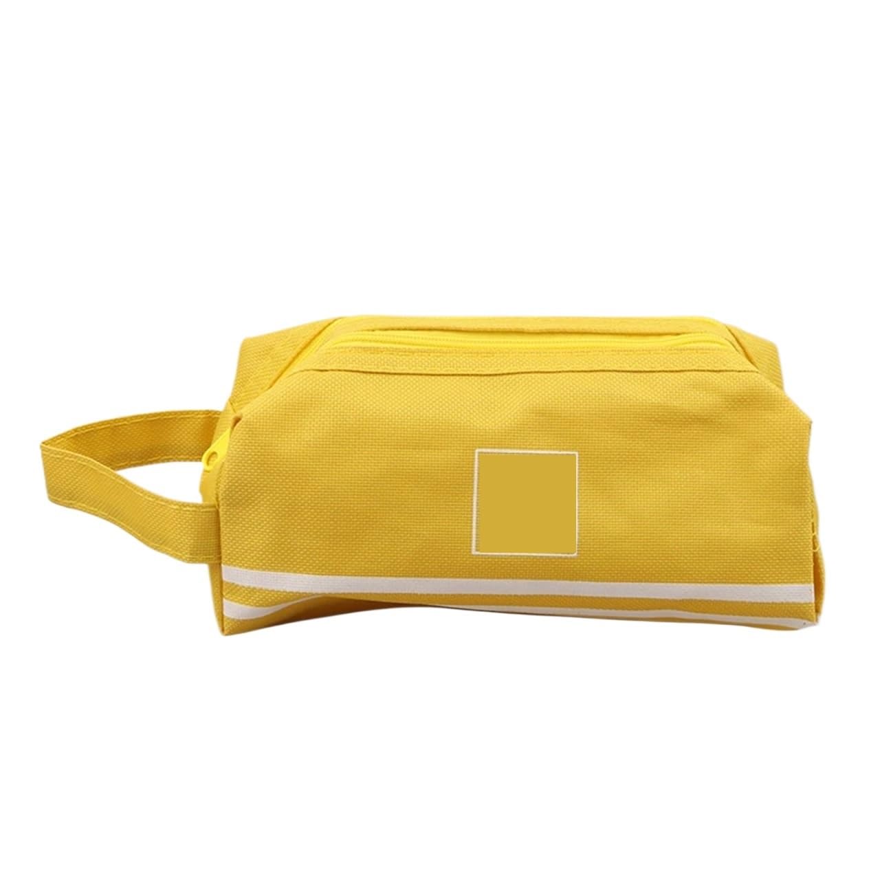 Estuche de lápices portátil de doble capa, bolsa de lápices de tela Oxford con doble cremallera for estudiantes, almacenamiento de regreso a la escuela, suministro de papelería, 2 uds. Para Estudiante