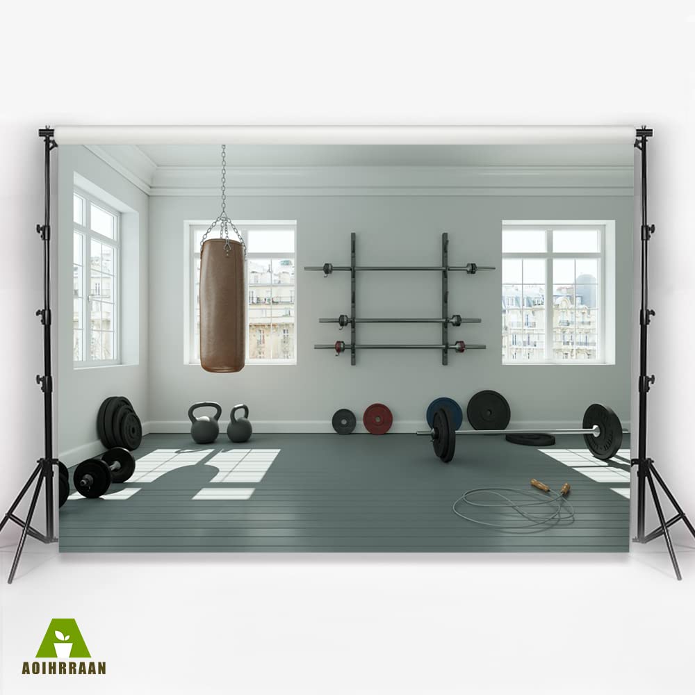 Sports Studio Background AOFOTO 10x10ft Gym Fitness Backdrop - Dumbbell ...