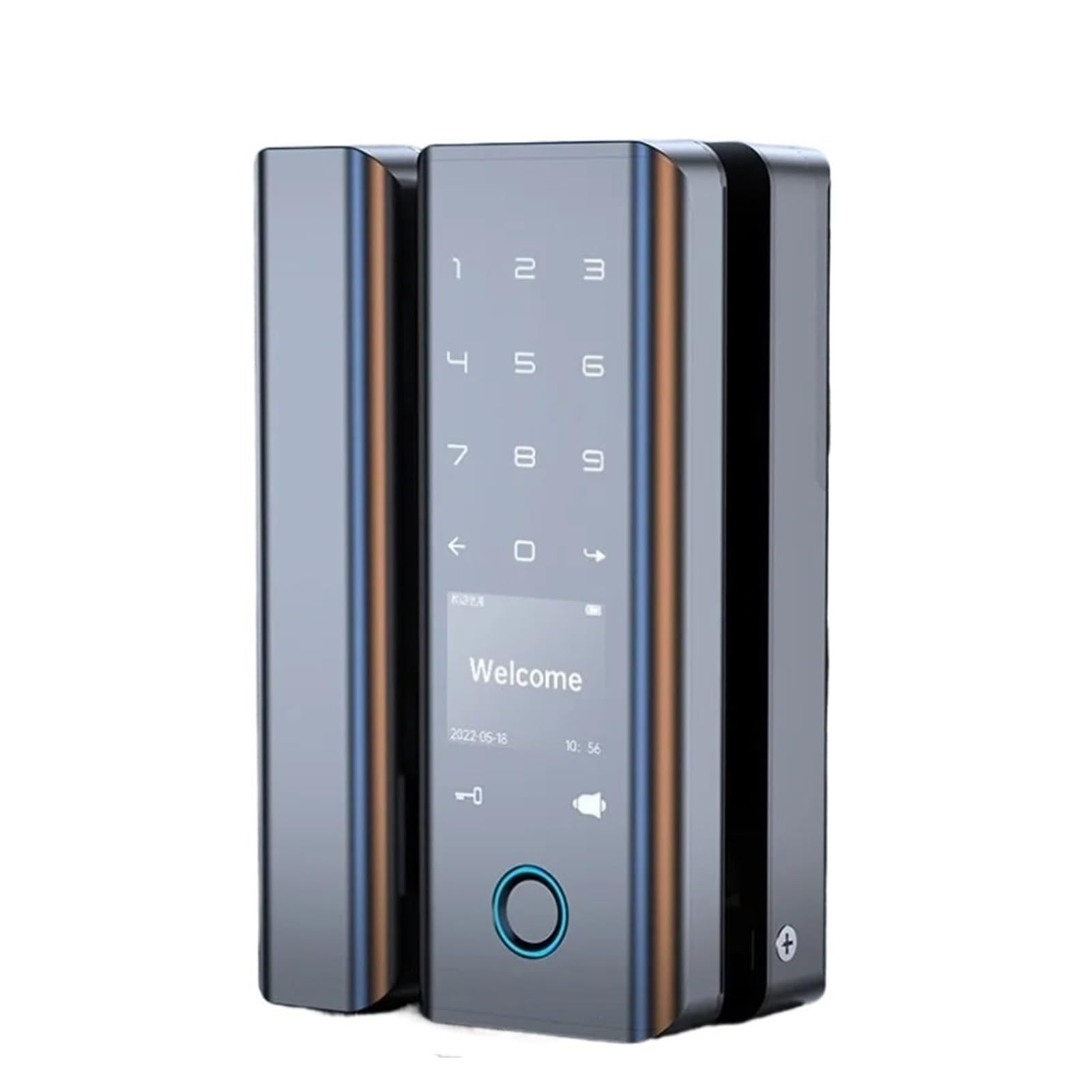 CVFRDD Smart Door Knob, Tuya WIIF Smart Door Lock Finrprint Password Card NFC APP Key Unlock Electronic Feless Fe S Push Sliding Keyless Entry Door Handle(Tuya lock framed)