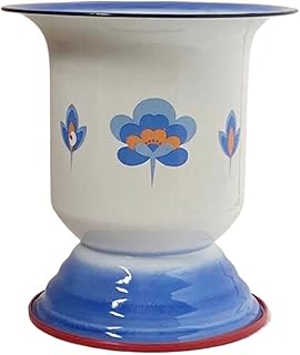 BMOZRM Esmalte Escupidera Orinal Adulto para Mujeres Y Hombres con Tapa Cubo para Urinario Baño Sartenes Mano Portátil Potty Familiar(Color:Azul,Size:L)