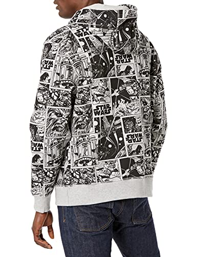 Amazon Essentials Disney | Marvel | Star Wars Men's Fleece Full-Zip Hoodie Sweatshirts (Available In Big & Tall), Star Wars Comic, Large #TOP1