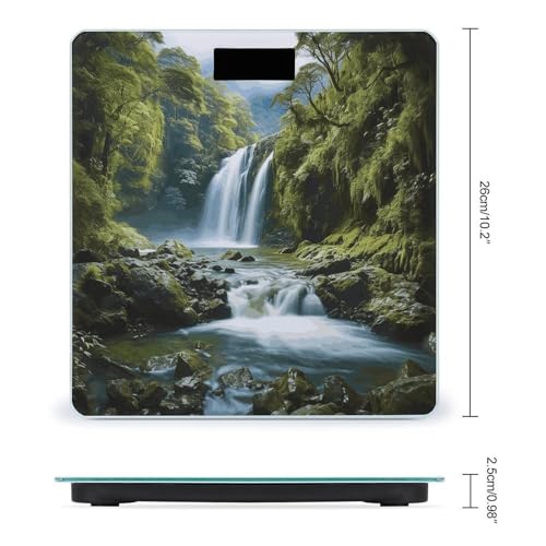 Báscula digital para baño con pantalla LED, vidrio templado miniatura 2