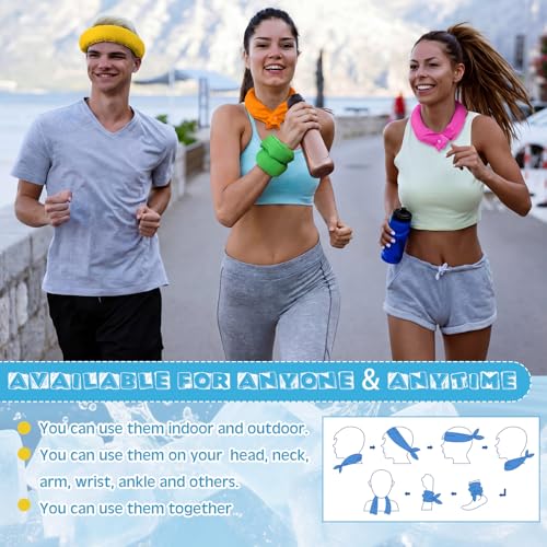 Image of Geyoga Cooling Neck Wraps Cooling Scarf Wrap Bandanas for Summer Women Men Walking Riding Outdoor