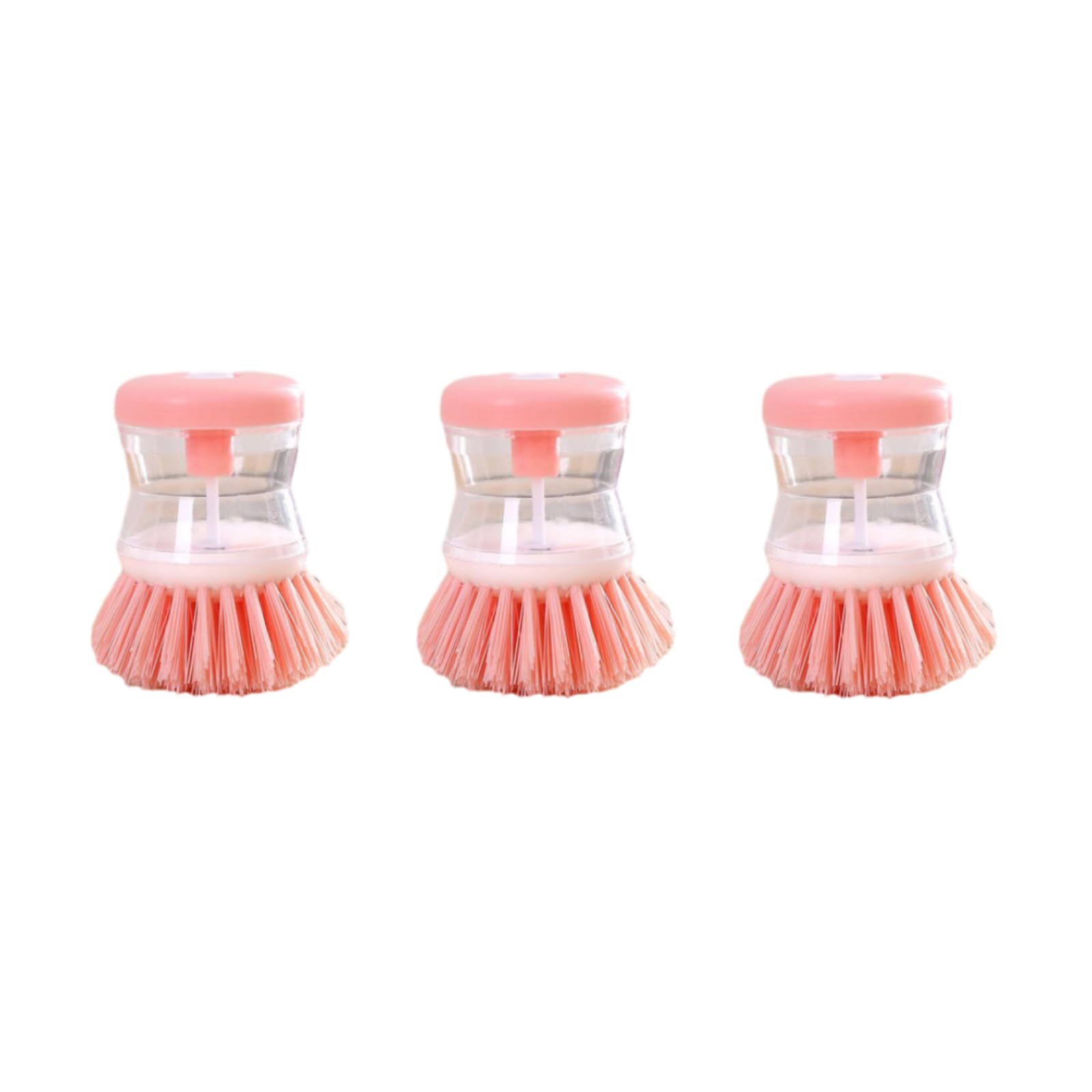 3Pcs Soap Dispensing Dish Brush, Soft Kitchen Cleaning Brush for Pots and Pans