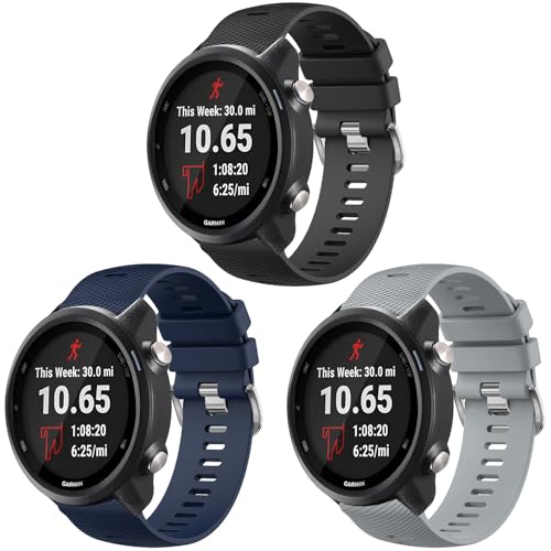 Correa de silicona de 20mm para Garmin Forerunner 245 transpirable para sudor