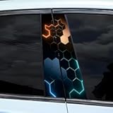 2PCS Car Stickers Car Pillar Decal Vinyl Waterproof Car B-Pillar Sticker Scratch Cover Door Trim Stickers DIY Auto Decoration &lpar;BU3&rpar;