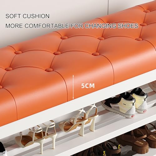 Banc à chaussures rembourré pour optimiser l'espace du salon et couloir - 5