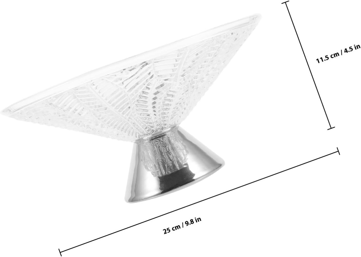 Garneck Footed Glass Fruit Bowl with High Base Multi-function Snack Tray for Home Restaurant and Banquet Table Polished Smooth Edges Decorative Candy Dish for Fresh Fruit and Dessert