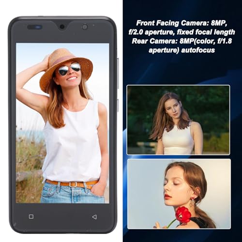 Smartphone med 8MP Dualkamera och 4GB RAM (Svart)