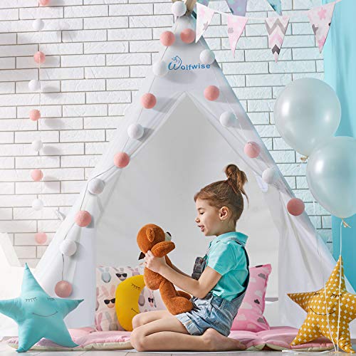 Wolfwise Tente de Jeux pour Enfant Tunnel Bébé Maison de Jeux pour Filles Garçons Intérieure Extérieure (Tente, Style Indien) Cover
